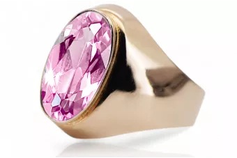 Пръстен Аметист Оригинално ретро 14k розово злато Винтидж vrc077r